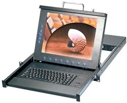 1U高集成顯示器鍵盤與8口KVM轉(zhuǎn)換工控機(jī) 工業(yè)自動化的高效之選
